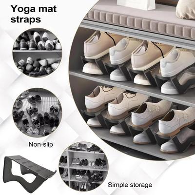 Double Layer Shoe Slots Organizer Orderly Organization Shoes Organizer Durable Shoes Rack