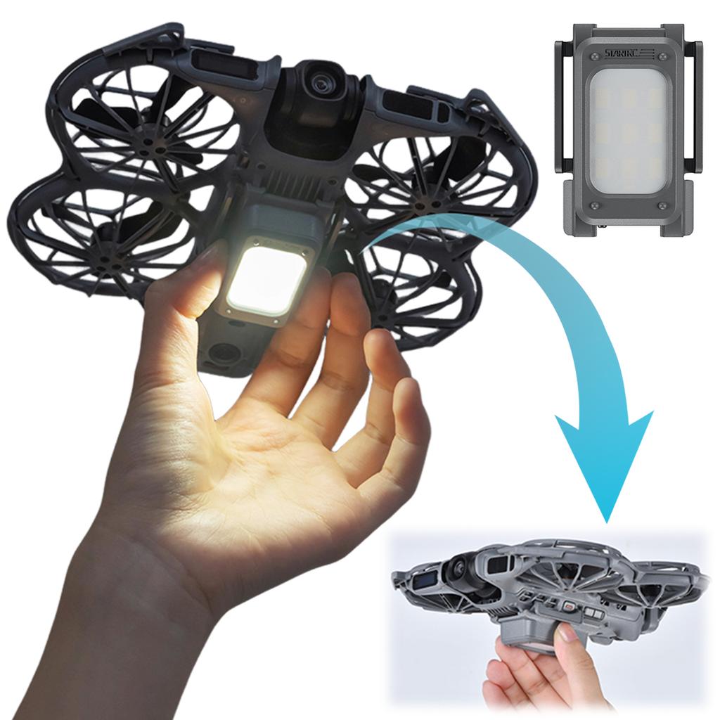 Rechargable Foldable LED Landing Gear with Flash LED Lights Clear Lighting Night Flying Light Protector Kit for DJI NEO 2 Drone