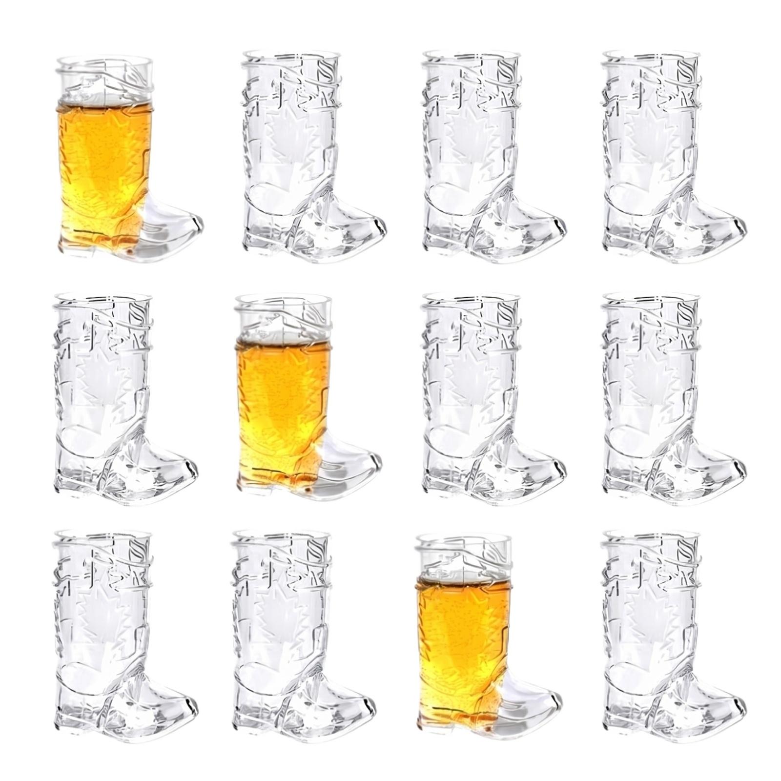 

30pc Cowboy Boot Plastic Drinking Cups Set Durable Lightweight Reusable Western Style Shot Glasses for Parties Events Gatherings One Size