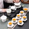 Chaxun Dehua White Porcelain Tea Set with Gold Tracing