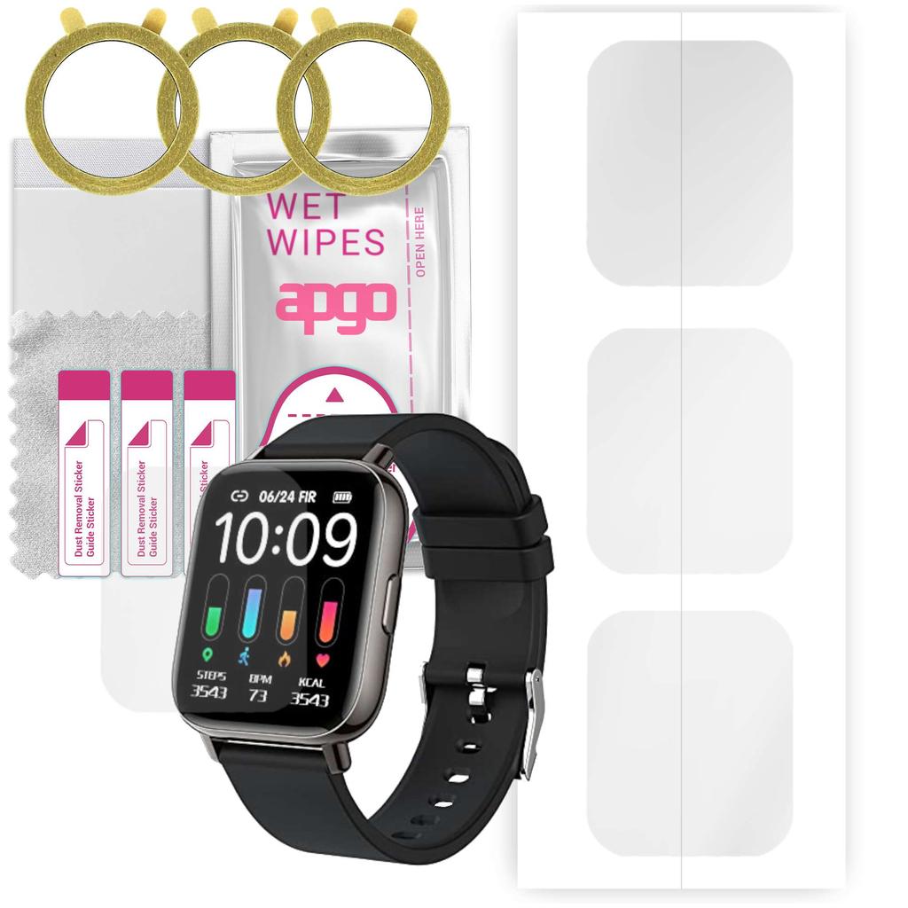 3x apgo Hydrogel Displayschutzfolie für Nerunsa P32B HD, Hydrogel Film, mit Positionierungsschicht, einfache Installation