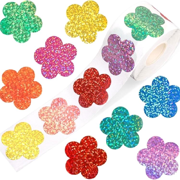 

Gift Sticker Butterfly Flowers Sticker Labels Glittering Decorative Sticker Cartoon Reward Sticker Scrapbook Sticker