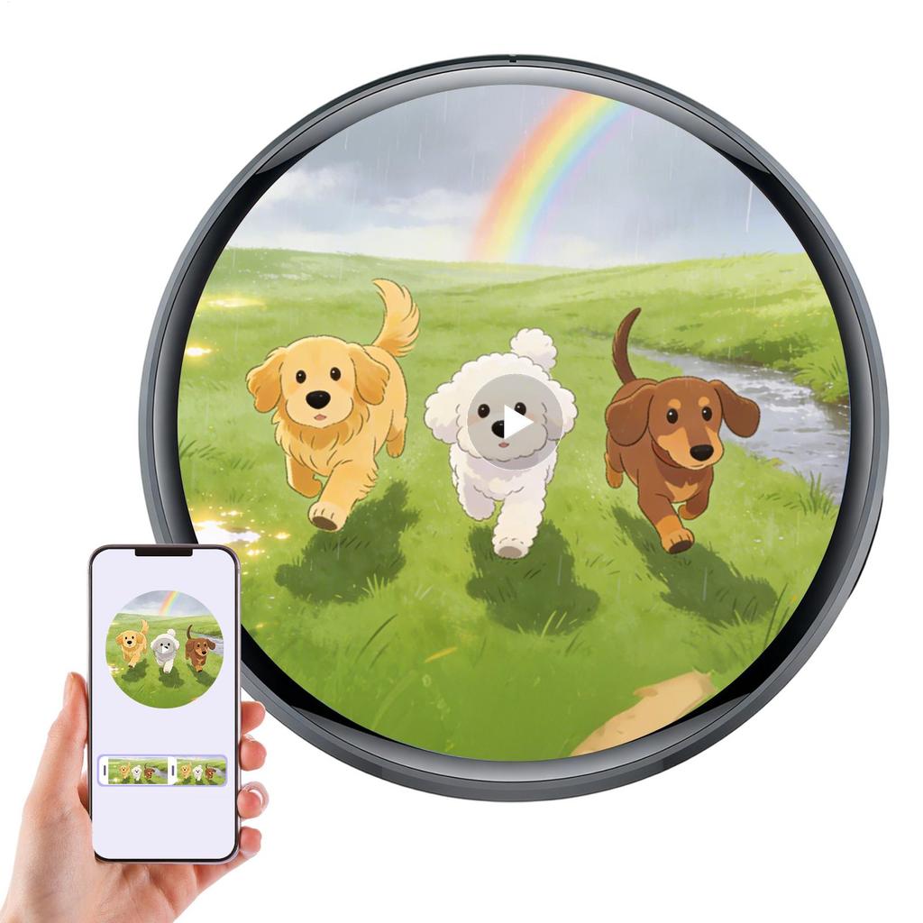 Smart Digital Display Video Badge Dynamic Electronic Display Brooch Pin Anime E-Badge Display Brooch Electronic Badge Anime Pins