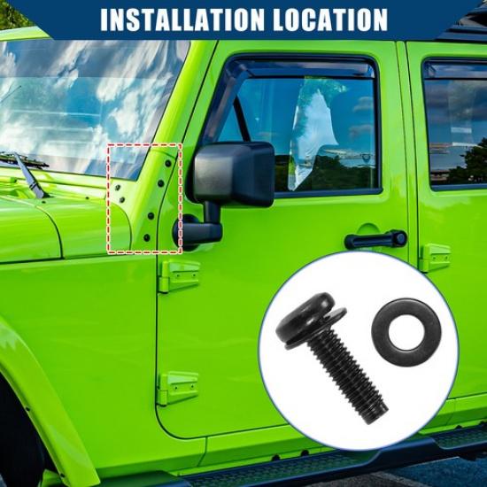 Windshield Frame Screws Bolts EIGHT  for Jeep Wrangler JK 2007-2018