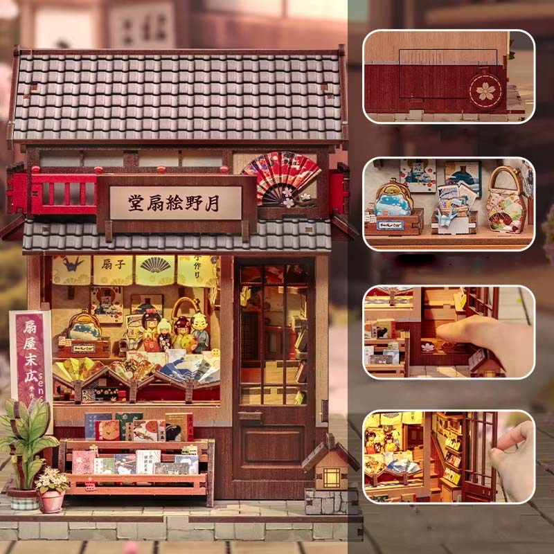 Miniature House Book Nook - Japanese Sensu*