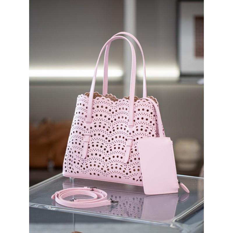 Small Wave Cutout Leather Tote Bag Crossbody Shoulder Set Women