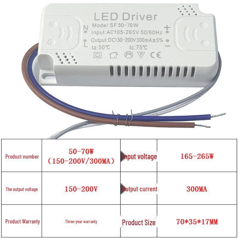 Non-Isolated Constant Current LED Driver 24W/50W Single Color Power Supply for Ceiling Lights