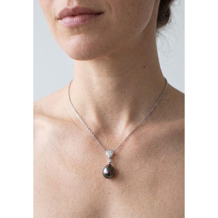 Collier - PEARLS & COLORS - Pearls & Colors - Perle de culture de Tahiti 8-9 mm - Argent 925 - Qualité A+