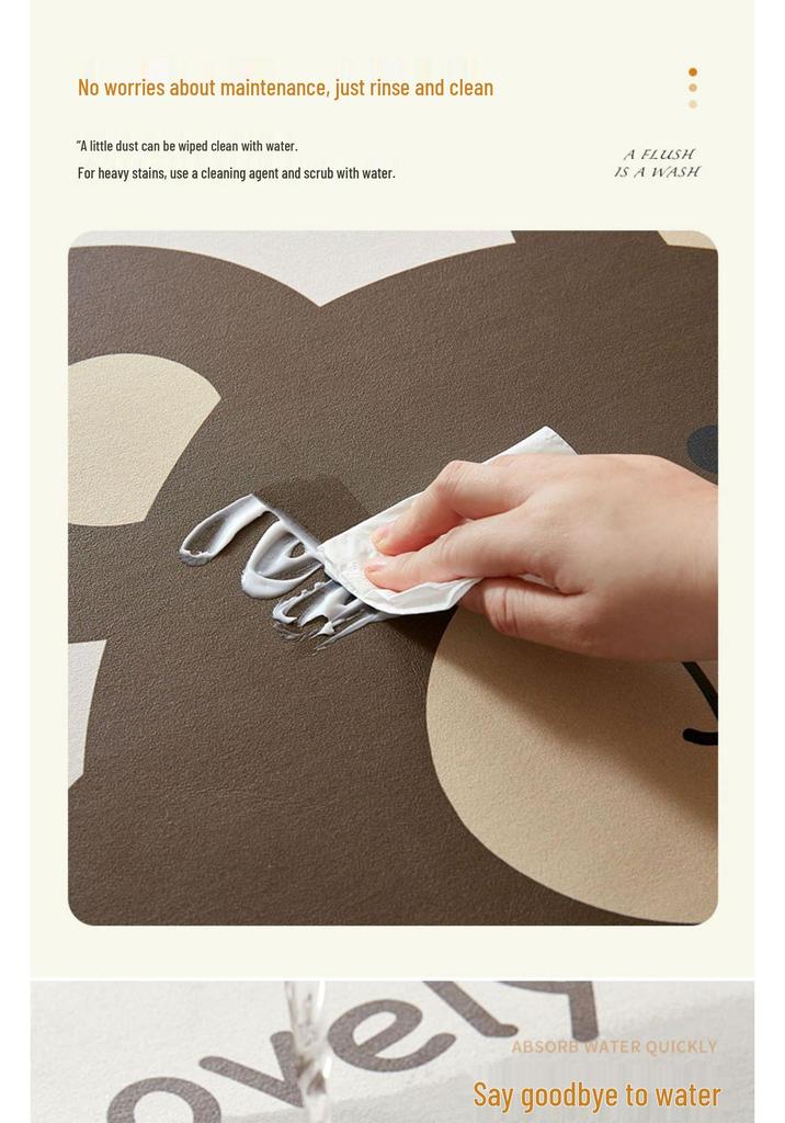 Ins-Style Drum Washing Machine Dust Cover & Fridge Diatomaceous Earth Non-Slip Water Absorption Mat