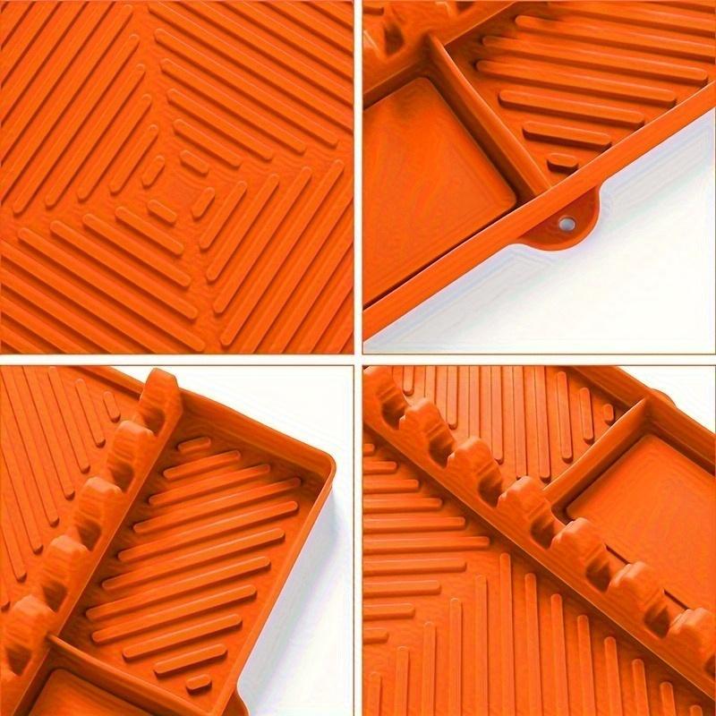 Grill Mat with Side Shelf - Large, Non-Electric BBQ Caddy & Utensil Holder for Outdoor Grilling and Kitchen Counter, Grill Pad