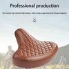 Traditional Leather Bike Seat With Thick Cushioning For Pleasant Extended Travels And Traditional Look