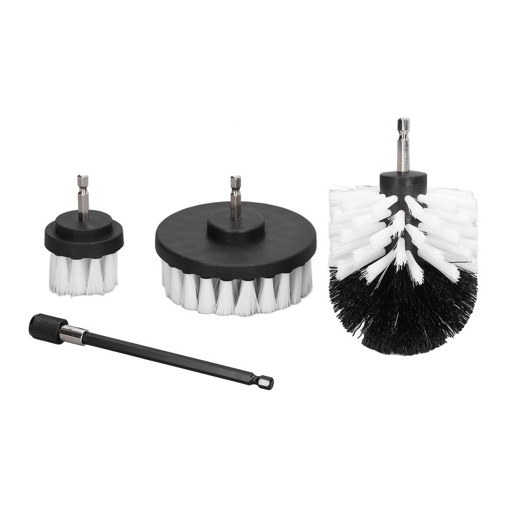 4Pcs Drill Brush Car Detailing Kit with Extend Attachment Power Scrubber Set for Cleaning