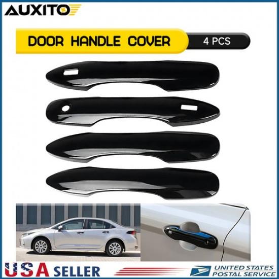 Gloss Black 4PCS Door Handle Cover Set With Smart Key For Toyota Camry 2018-2024