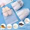 5PC Large Travel Drawstring Shoe Bags with RopeClear Plastic Portable Organizer Pouches for Clothes Sundries Home Storage