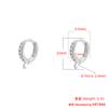 ZHUKOU Classic small hoop earring Cubic zirconia handmade DIY earring clasp hooks Jewelry materials accessories VE1051