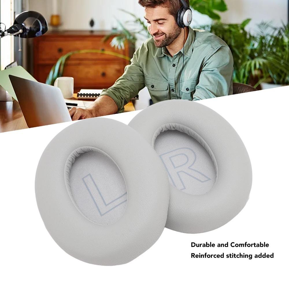 2PCS Protein Leather Replacement Ear Pads for Anker Soundcore Life Q20 Q20 BT Audio Accessories