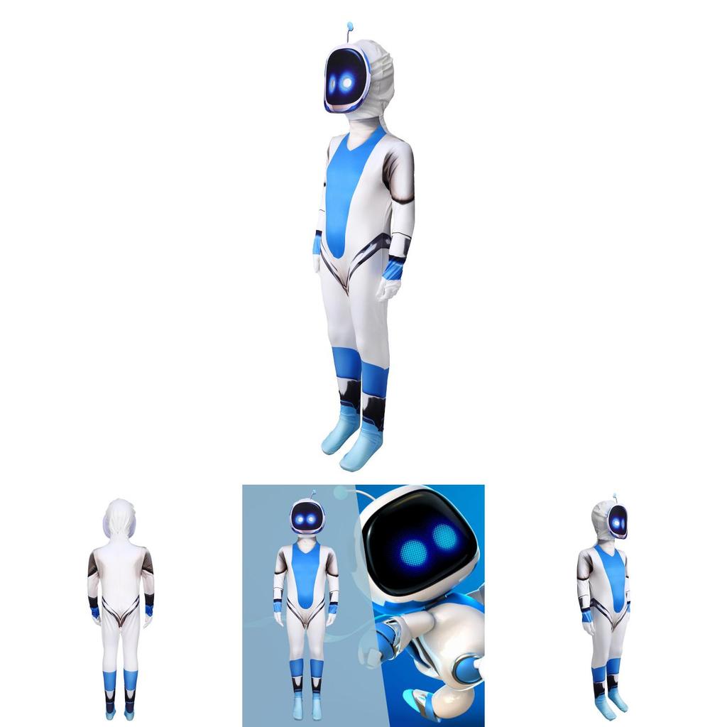 Astro Bot Cosplay Kostým Polyesterová Kombinéza Na Herní Událost Maškarní