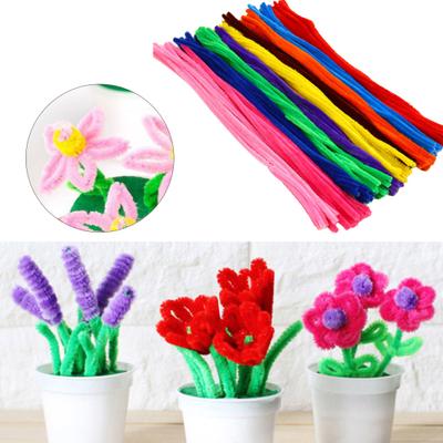 100 steli in ciniglia morbidi per artigianato fai da te, bastoncini tortuosi, colori brillanti, steli in ciniglia creativi per decorazioni domestiche