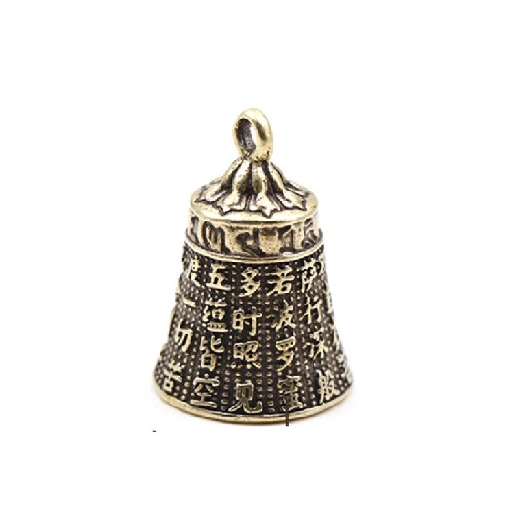 Buddhist Prayer Keychain Bell Accessory Crafted In User Friendly Metal Material Fashionable Key Accessories