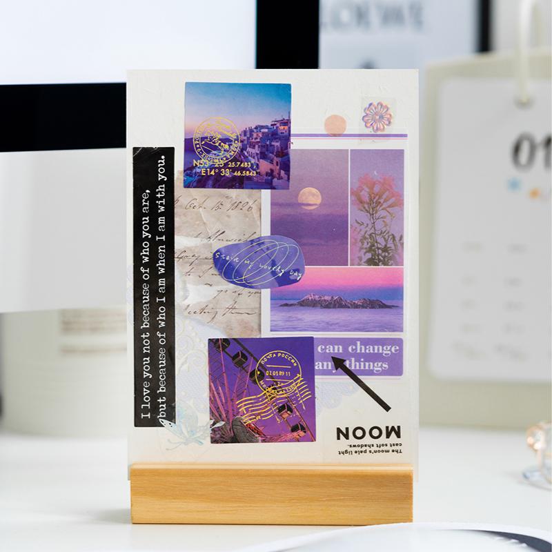 45 τμχ αυτοκόλλητα ρομαντικής σειράς Light Σετ χρυσό χρώμα Words Αυτοκόλλητο ρετρό σημειωματάριο Δώρο διακόσμησης