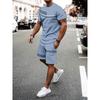 Casual Sports Suit Breathable Outdoor Casual Men's T-shirt Five-quarter Pants Suit Summer 3D Printing Suit