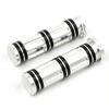 Karun Heavy Duty CNC Billet 1" Handlebar Hand Grip Sportster Dyna Softail Touring Silver