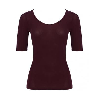 Triumph Sleeve Top with Warm Cotton Inner Size M 5/8 100% 5380, Brandy,