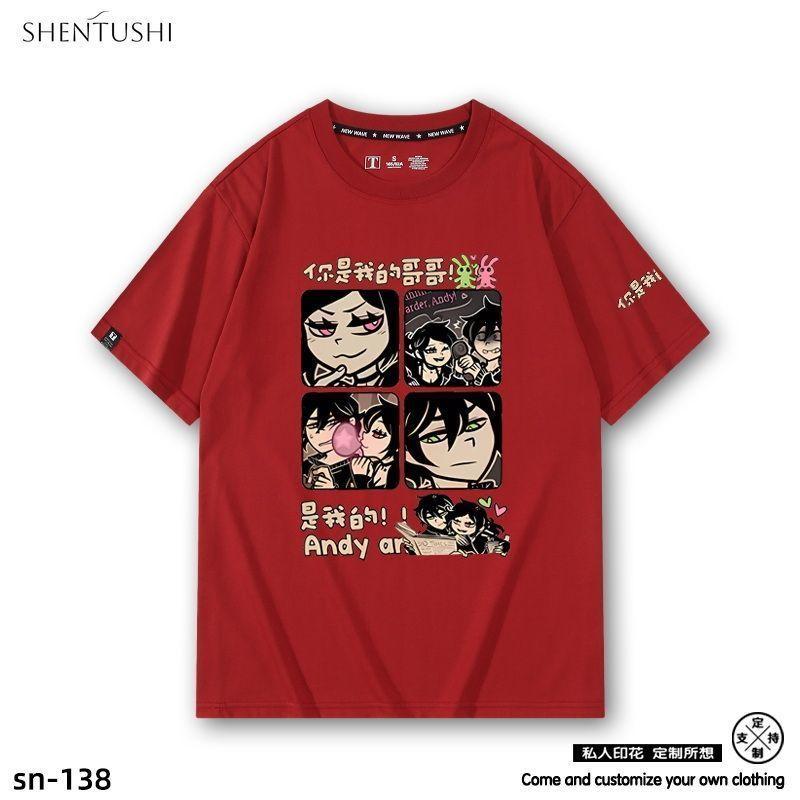 

The Coffin of Andy and Leyley Tshirts Anime Cartoon Short Sleeved Shirt Boys Girls Summer Fashion Top Kids Clothes Gifts S