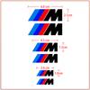 6 Stuks/Set Sportauto Remklauw 3D Stickers Wielnaaf Decoratie Accessoires of Bmw M3 M4 M5 M6 F20 F30 G20 F31 F34 F10 G30 F11 X3 F25 X4 I3 1 3 5 Serie