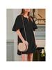 Women's Flutter Sleeve Mini Dress V Neck Loose Flowy Casual Summer Dress