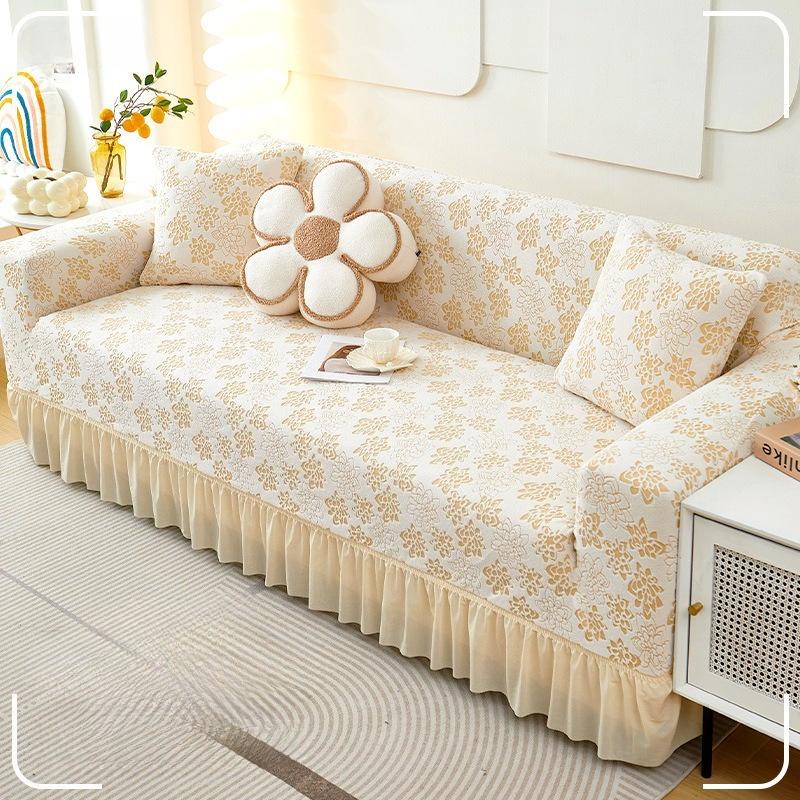 Elastic Skirt Edge Sofa Cover Anti Slip All Season Universal Sofa Cover Cloth Anti Cat Scratch Couch Cover Cloths