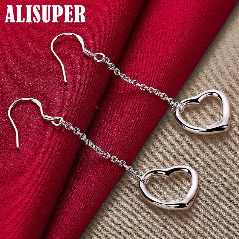925 Sterling Silver Solid Full Heart Chain Bracelet Jewelry