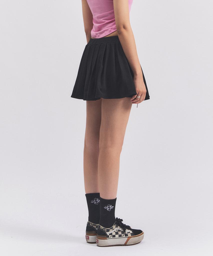 Nil Rise Cotton Skirt Pants Black