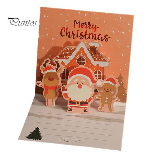 

Рождественская поздравительная открытка 3D Pop Up Праздничная поздравительная открытка Рождественская поздравительная открытка с оленями и Сантой с конвертом Подарок на Новый год для семьи и друзей D