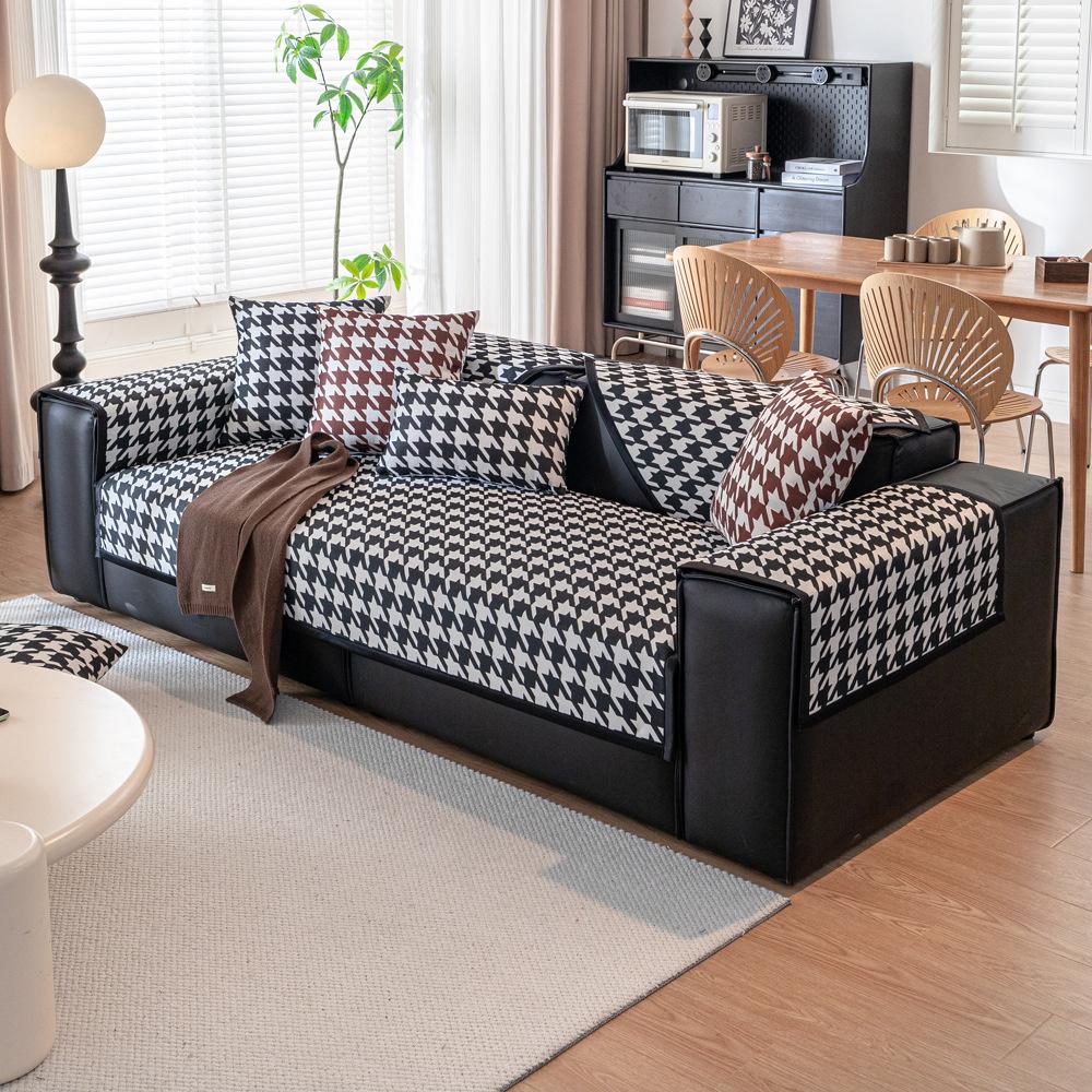 Ice Silk Sofa Cushion Summer Non-Slip Cushion Summer Mat Washable High-Grade Summer Day Sofa Cover Cover Towel