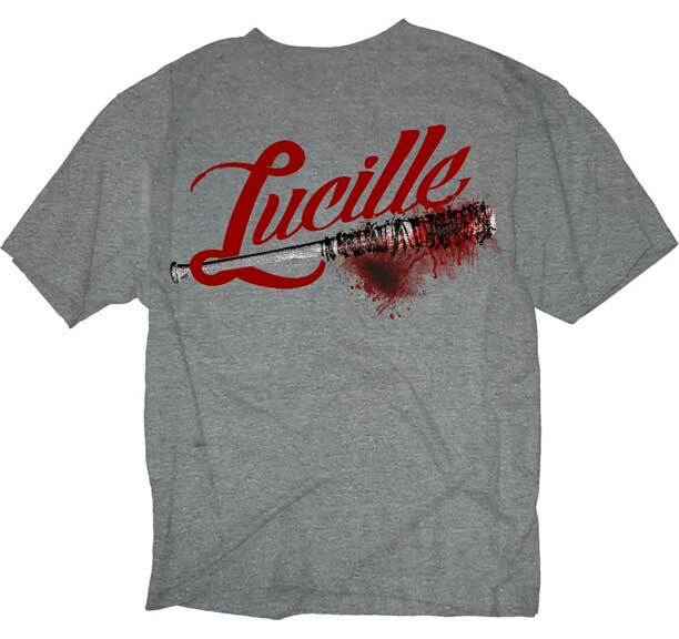 Ходячие мертвецы Ниган СЕРЫЙ Люсиль Шипастая бита Футболка Официально лицензированная -НОВАЯ Унисекс Футболка S