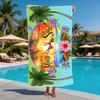 Tropical Palm Surf Girl Floral Print Beach Towel Microfiber Sand Proof Pool Towel Summer Swim Summer Pool Side Gear