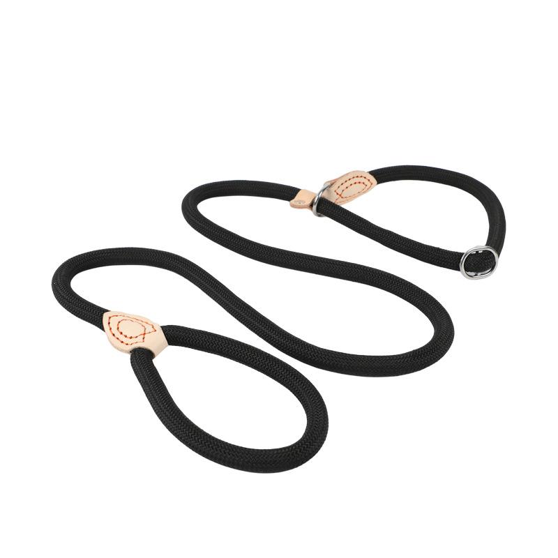 1.5M/1.8M Dog Leash Slip Rope Lead Leash Heavy Duty Braided Rope Adjustable Loop Collar Training Leashes for Medium Large Dogs