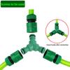 Garden Hose Y Connector 1/2" 3/4" Female Thread 2-Way Tap Adapter Quick Joint Kit With On/Off Valve Water Splitter Accessories