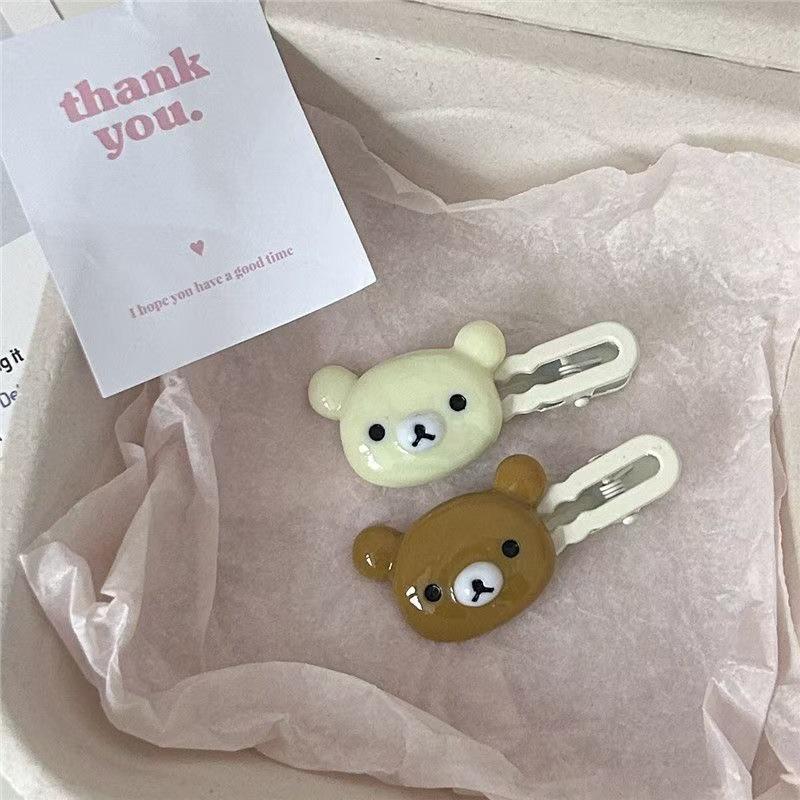 Adorable Little Bear Milk Coffee Hair Clip – Cute Girly Accessories