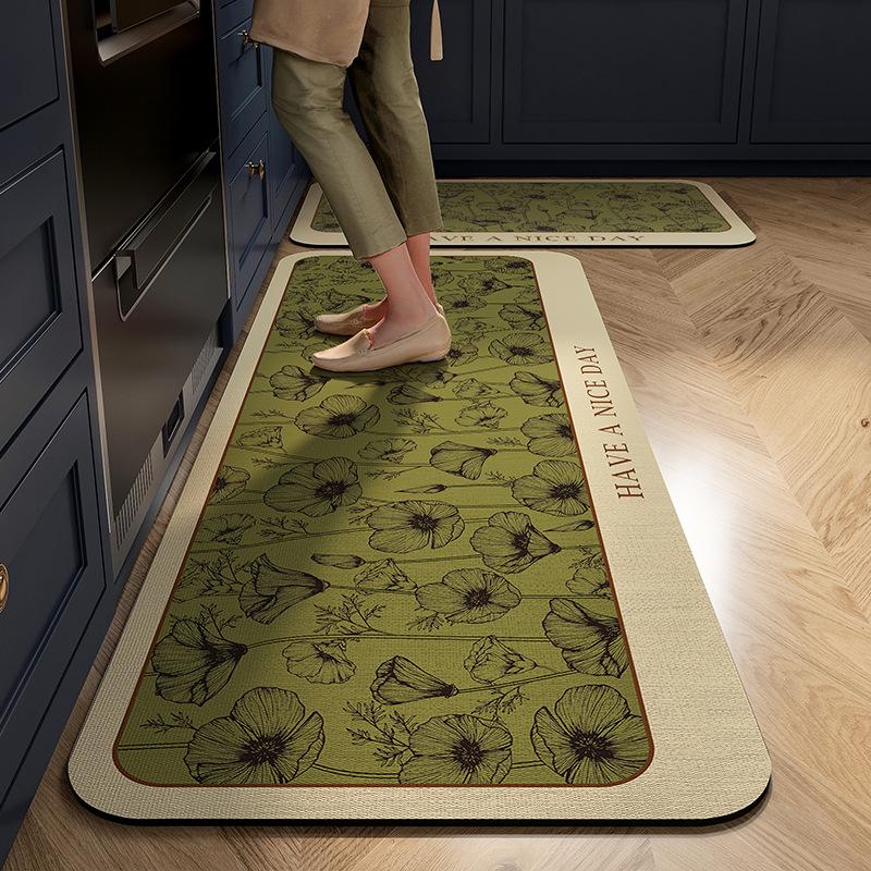 

Коврики для кухни Diatom Mud — маслостойкие, противообрастающие, моющиеся, режущиеся и устойчивые к грязи 60x90+60x180cm