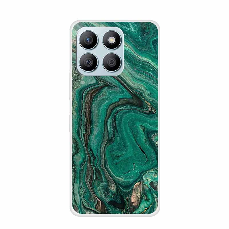 For Honor X8C X8B Phone Case For Huawei Honor X 8 C B X8 8C 8B Soft Silicone TPU Transparent Funda Clear Marble Patterns Cover