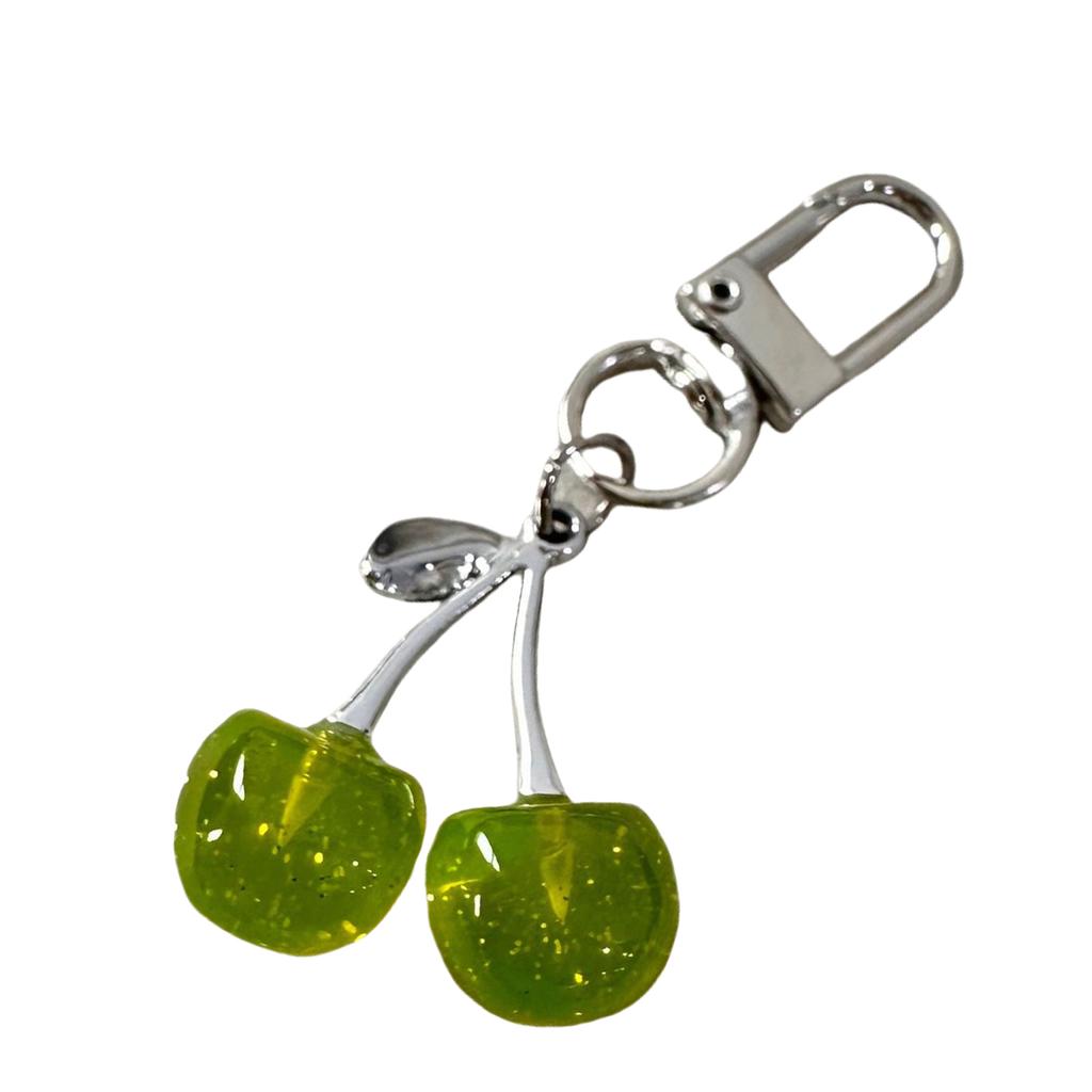 Cherry Charm Keychain Sparkling Multifunctional Crystal Accessory for Purses Backpacks and Cars Women's Gift