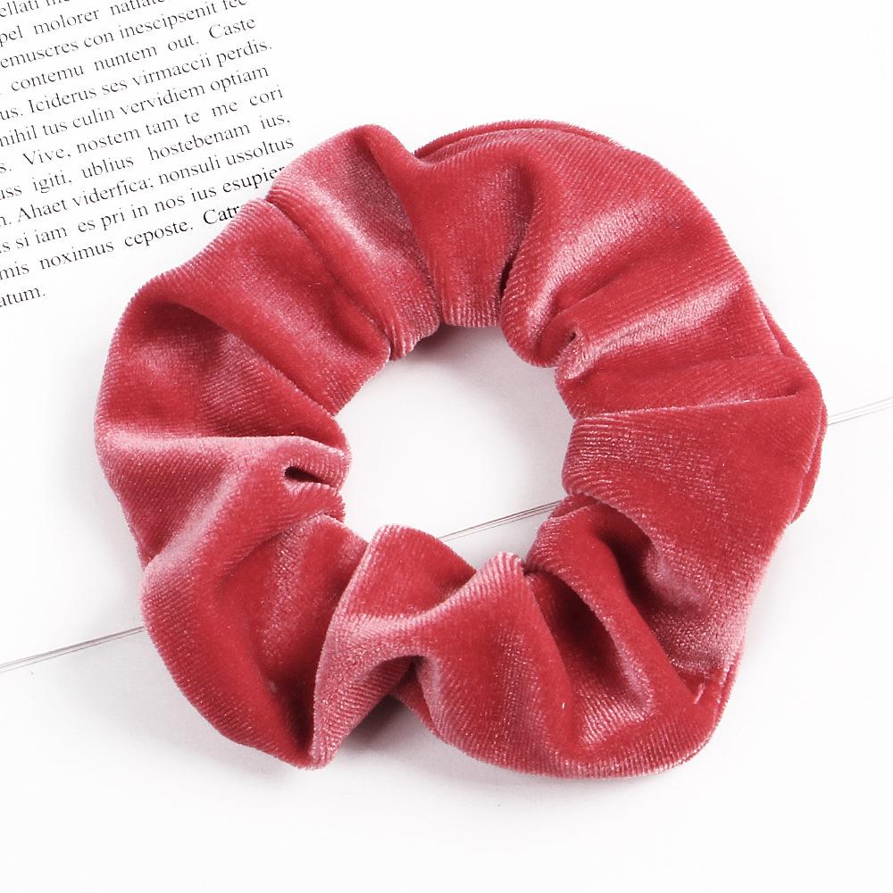 Elegant Velvet Hair Ring Scrunchie Women Girls Elastic Hair Rubber Bands Gum Accessories Tie Hair Rope Ponytail Holder Headdress