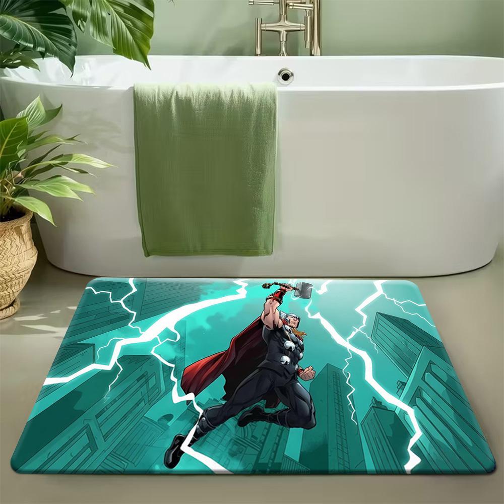 1pc, Floor Mat, Superhero & Classic Hero Themed Doormat, Multiple Sizes, Suitable for Living Room, Bathroom, Kitchen, Hotel,
