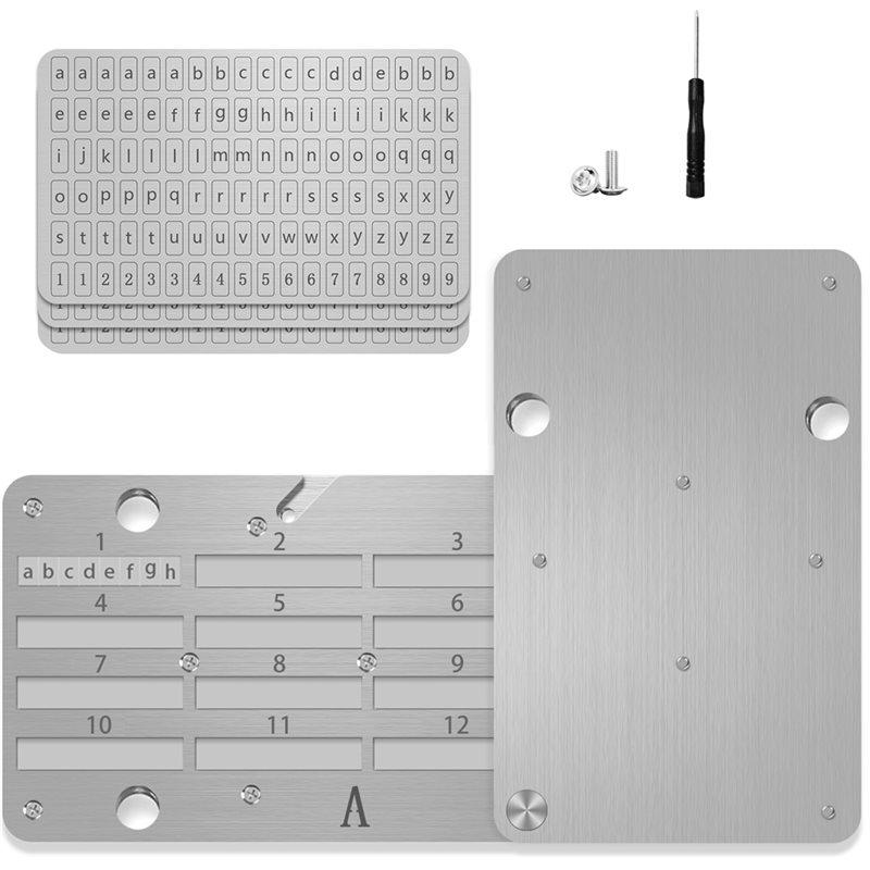 

Plates For Bitcoin Hardware Backup Mechanical Code Record Book- Crypto Wallet For Cryptocurrency Storage срібний