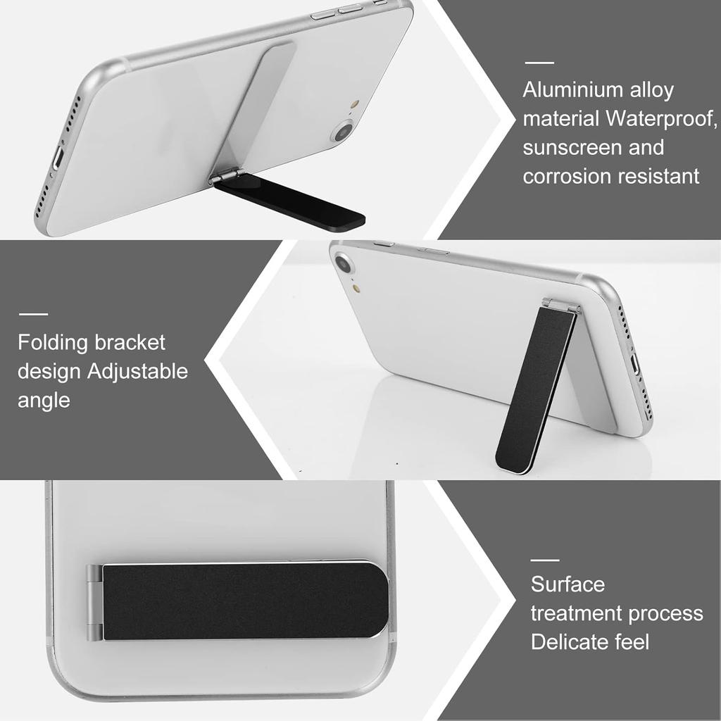 Giantree Ultra Thin Cell Phone Holder, Adjustable Mini Alloy Phone Kickstand Portable Phone Stand Foldable Phone Stand for Mobile Phone Tablet