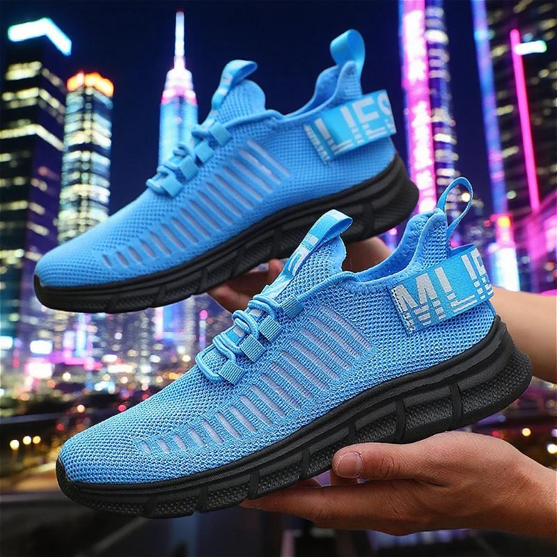 Men Running Shoes Lightweight Tenis Luxury Sneakers Soft Sole Breathable Comfortable Anti Slip New Fashionable Mesh Loafers Shoe