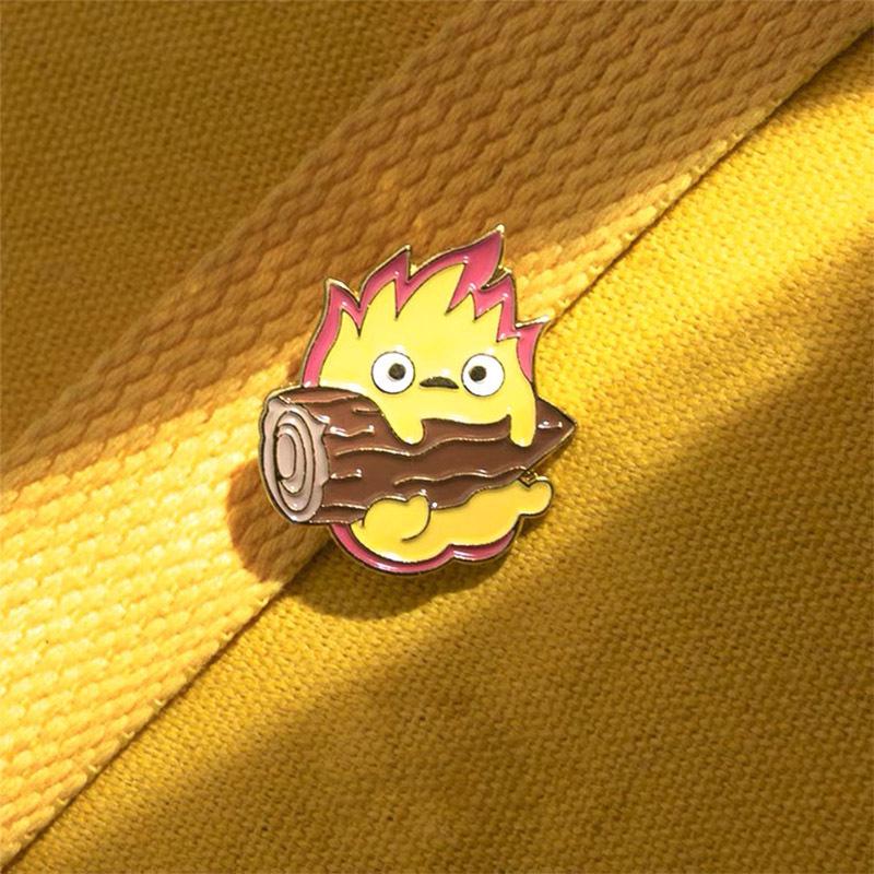 Anime Cartoon Flame Brooch - Cute, Versatile, and Funny Accessory for Students