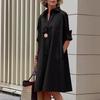 Comfortable Casual Linen Shirt Dress With Long Sleeves For Women Spring